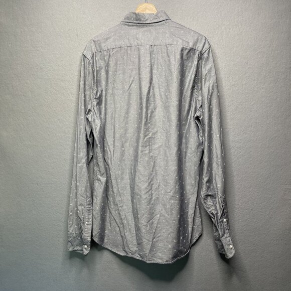 J. Crew Mens Classic Oxford Shirt LT All Cotton Gray Pattern - Picture 5 of 6